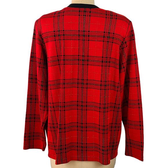 Vintage Bobbie Brooks one piece red plaid 2fer Large - Picture 4 of 8